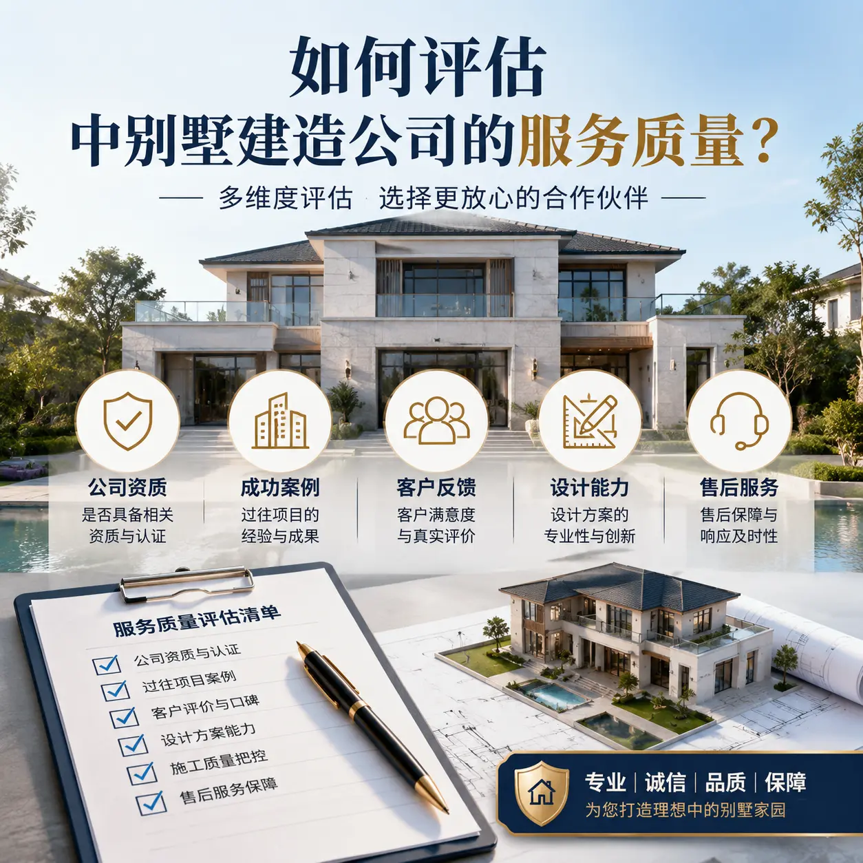 如何评估 山东 中别墅建造公司的服务质量？