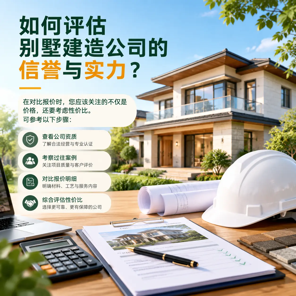 如何评估 山东 别墅建造公司的信誉与实力？